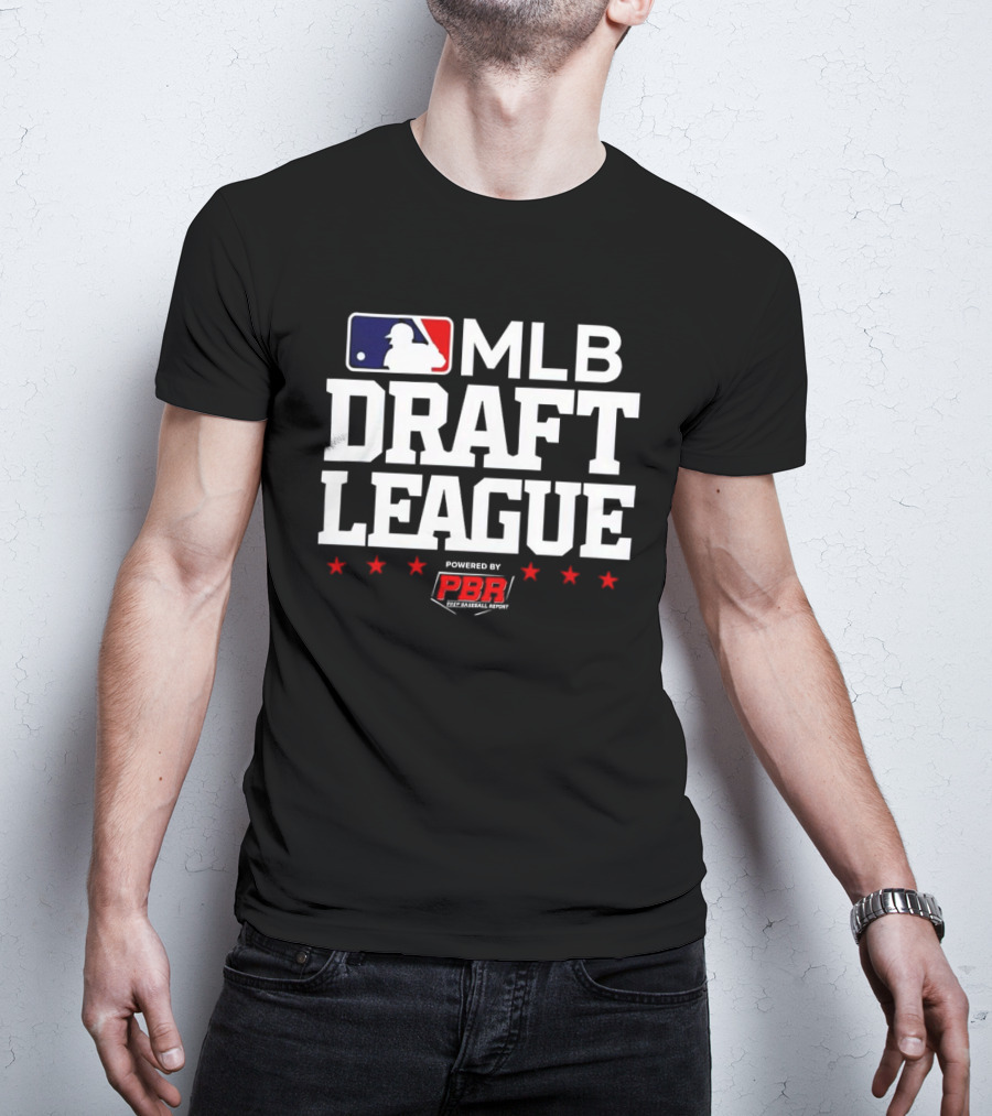 MLB Draft League Powered By Prep Baseball Report PBR T-Shirt