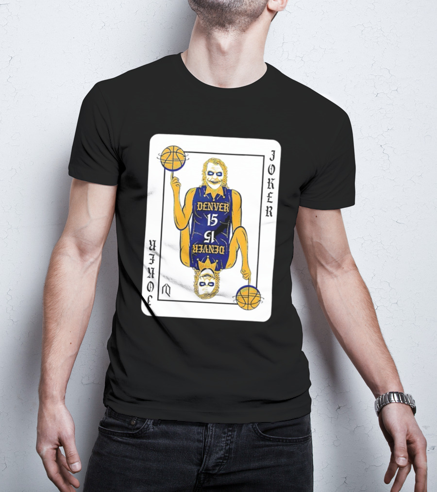 Nikola Jokić Denver Nuggets Joker Card Playing Basketball T-Shirt