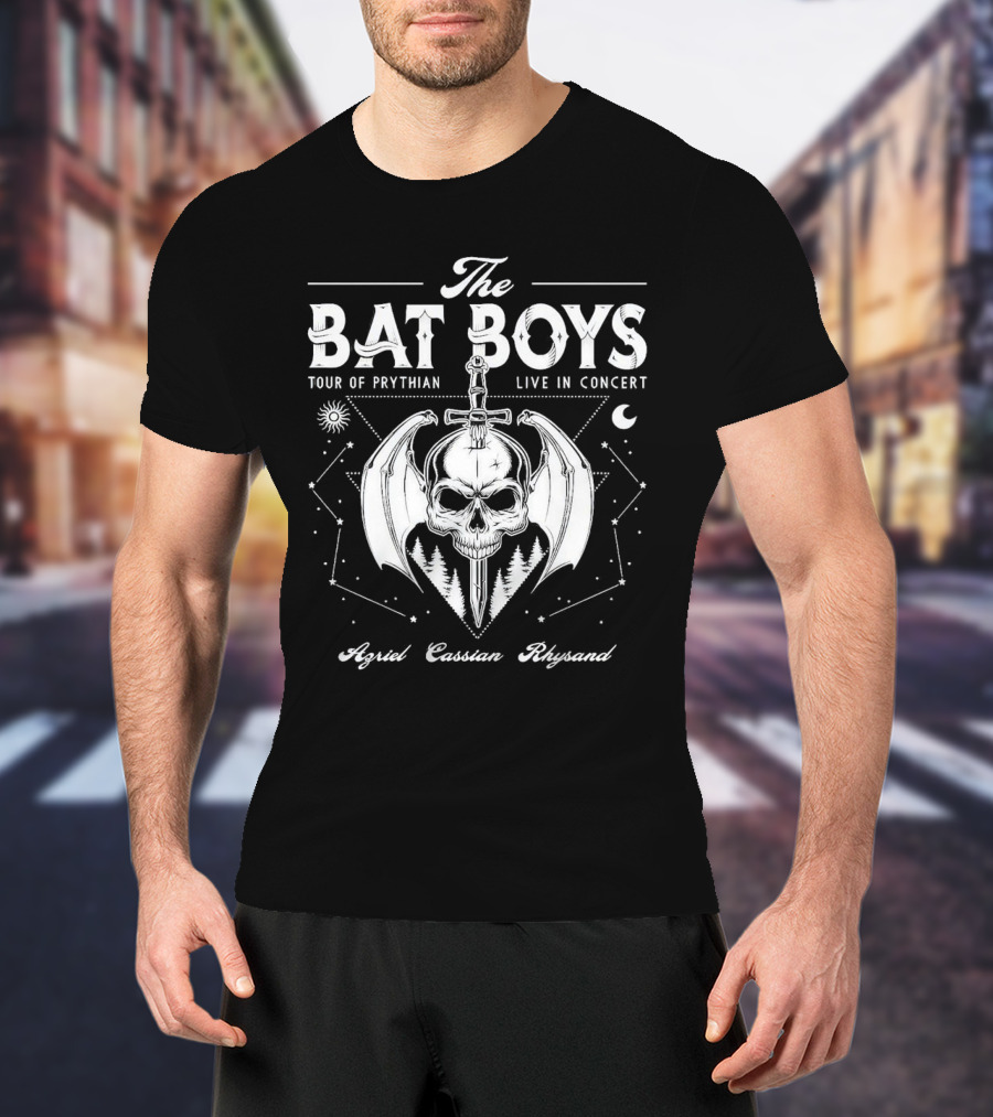 The Bat Boys Tour Of Prythian Live In Concert Azriel Cassian Rhysand Skull And Wings T-Shirt