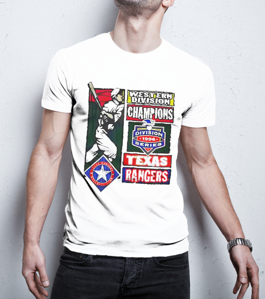 Western Division Champions Texas Rangers 1996 Division Series T-Shirt