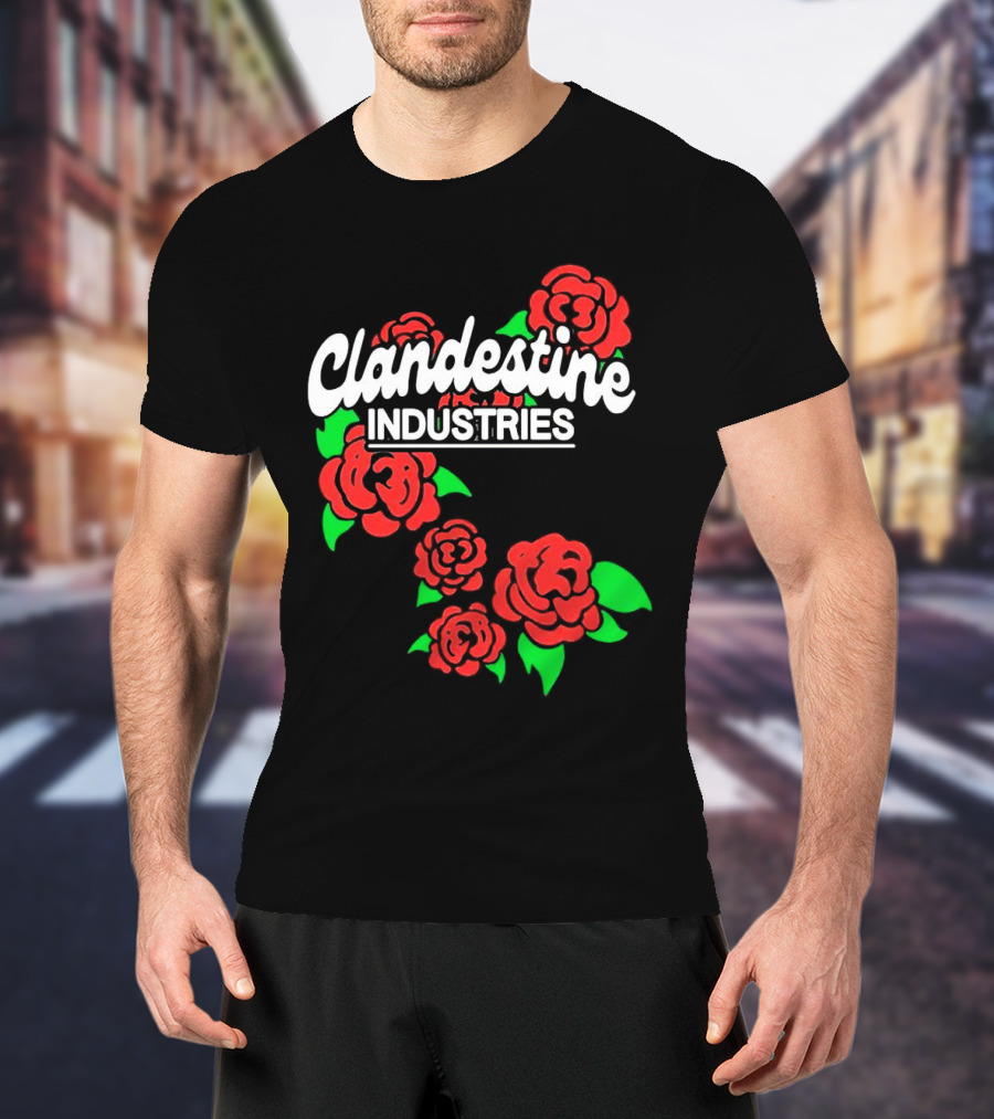 Clandestine Industries Intricate Brand Of Roses T-Shirt