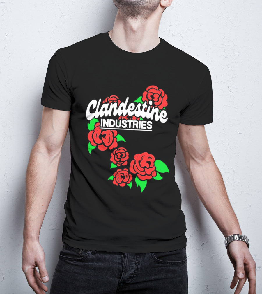 Clandestine Industries Intricate Brand Of Roses T-Shirt