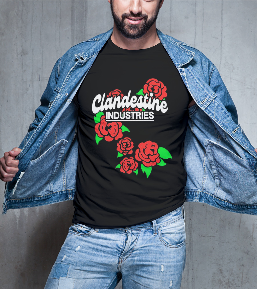 Clandestine Industries Intricate Brand Of Roses T-Shirt
