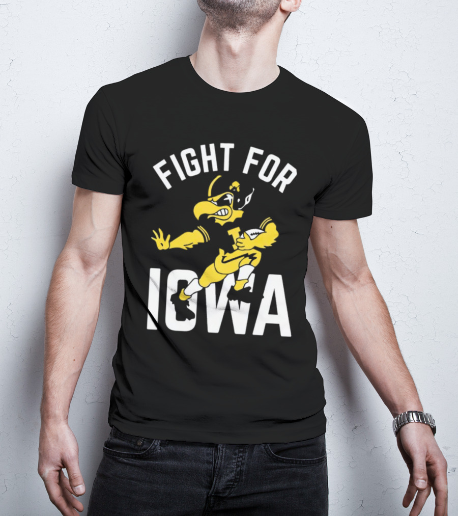 Iowa Hawkeyes Fight For Iowa Mascot Football T-Shirt