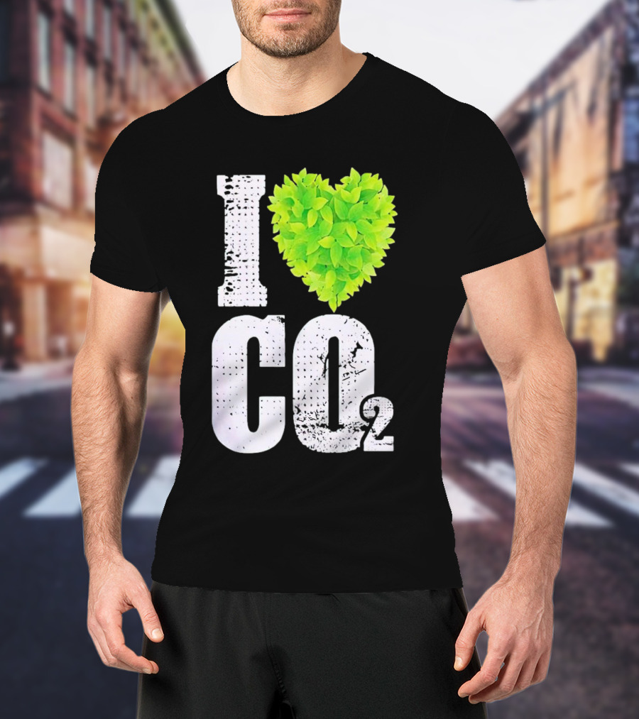 I Love CO2 Leaf Heart T-Shirt