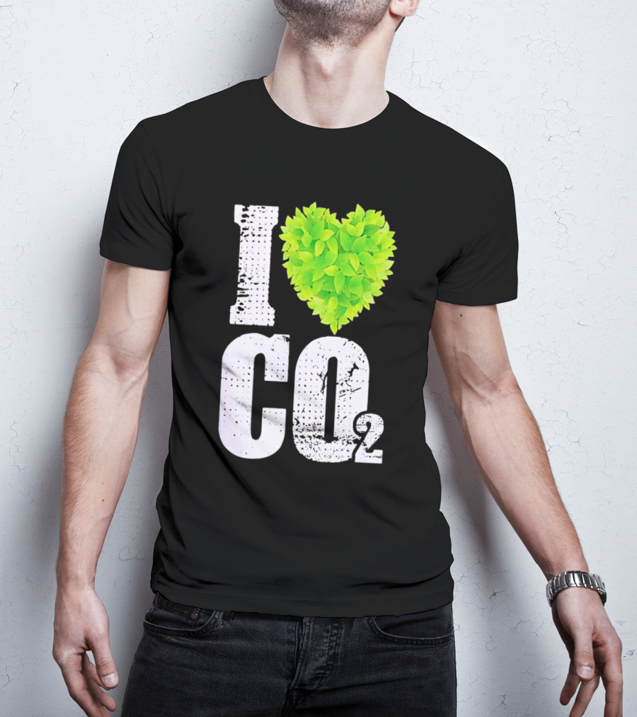 I Love CO2 Leaf Heart T-Shirt