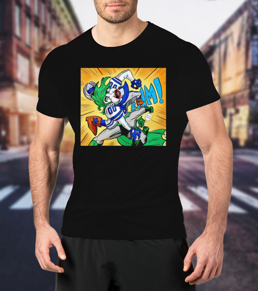 Dallas Sucks Joker Vs Batman Comic Style BAM Speech Bubble T-Shirt