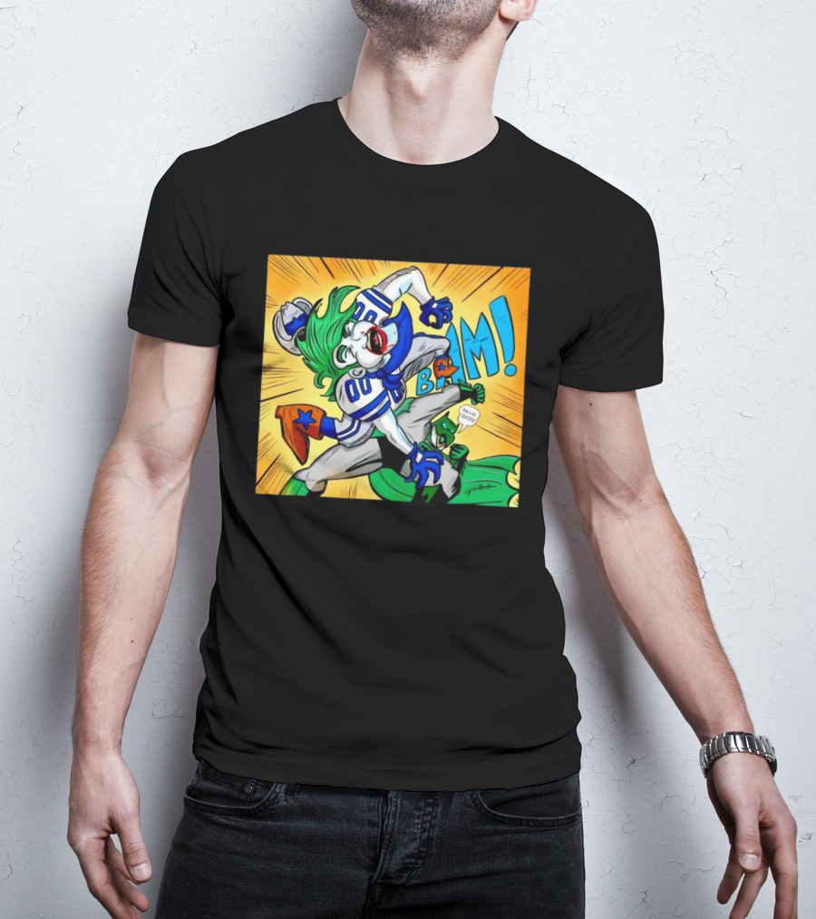 Dallas Sucks Joker Vs Batman Comic Style BAM Speech Bubble T-Shirt