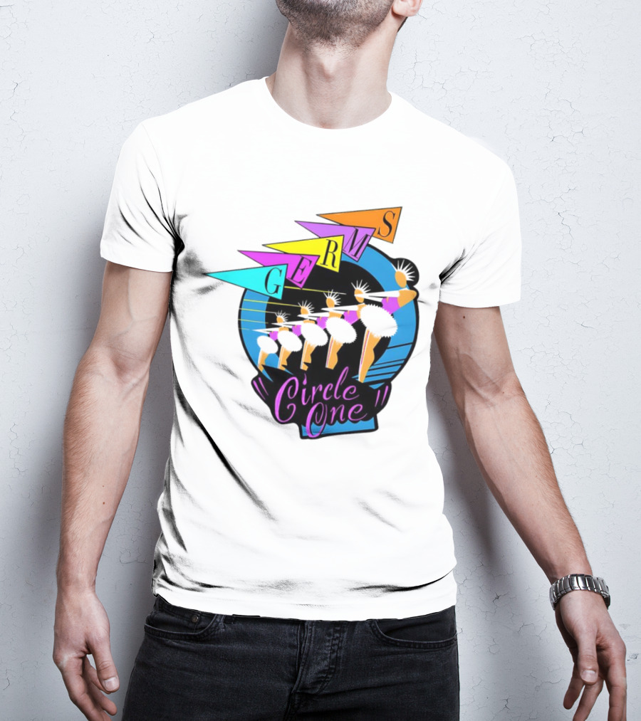 Germs Circle One Ballerina Silhouette Retro T-Shirt