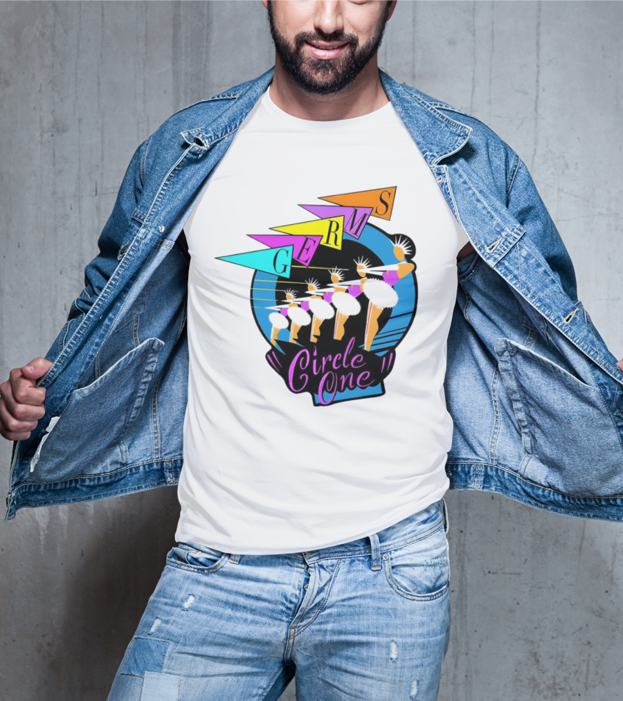Germs Circle One Ballerina Silhouette Retro T-Shirt