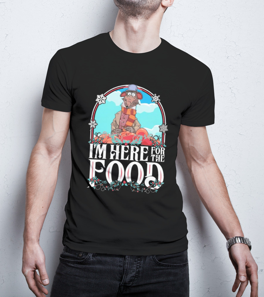 I'm Here For The Food Funny Rat Chef Winter Scarf T-Shirt