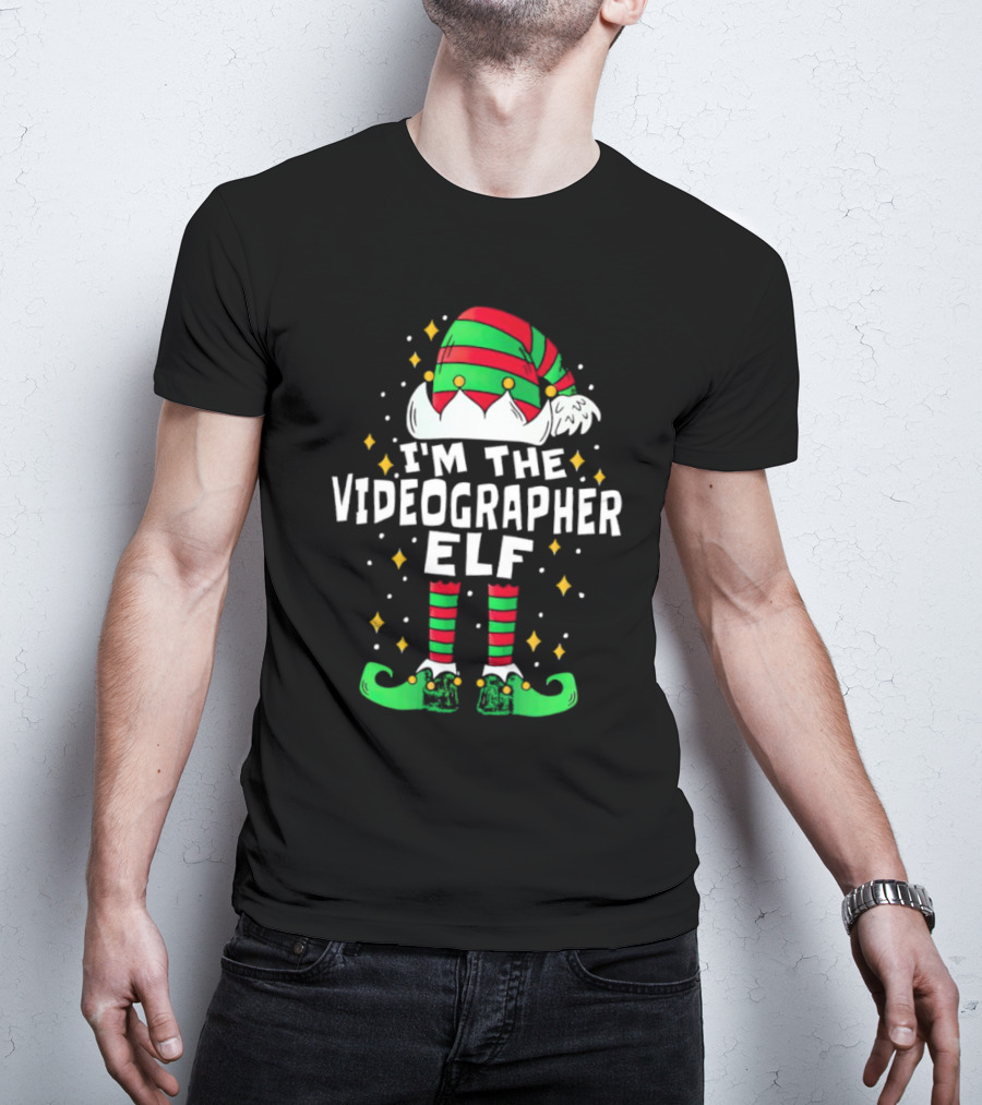 I'm The Videographer Elf Christmas Holiday Costume T-Shirt