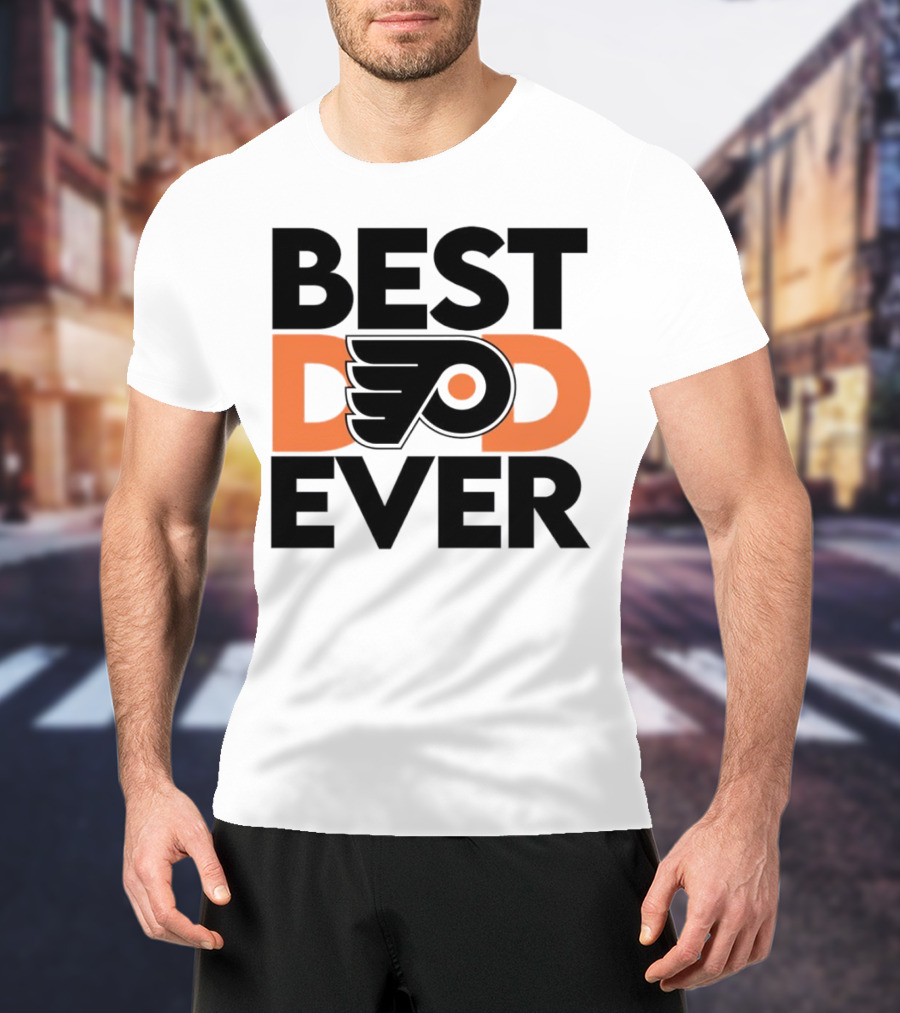 Philadelphia Flyers Logo Best Dad Ever NHL T-Shirt