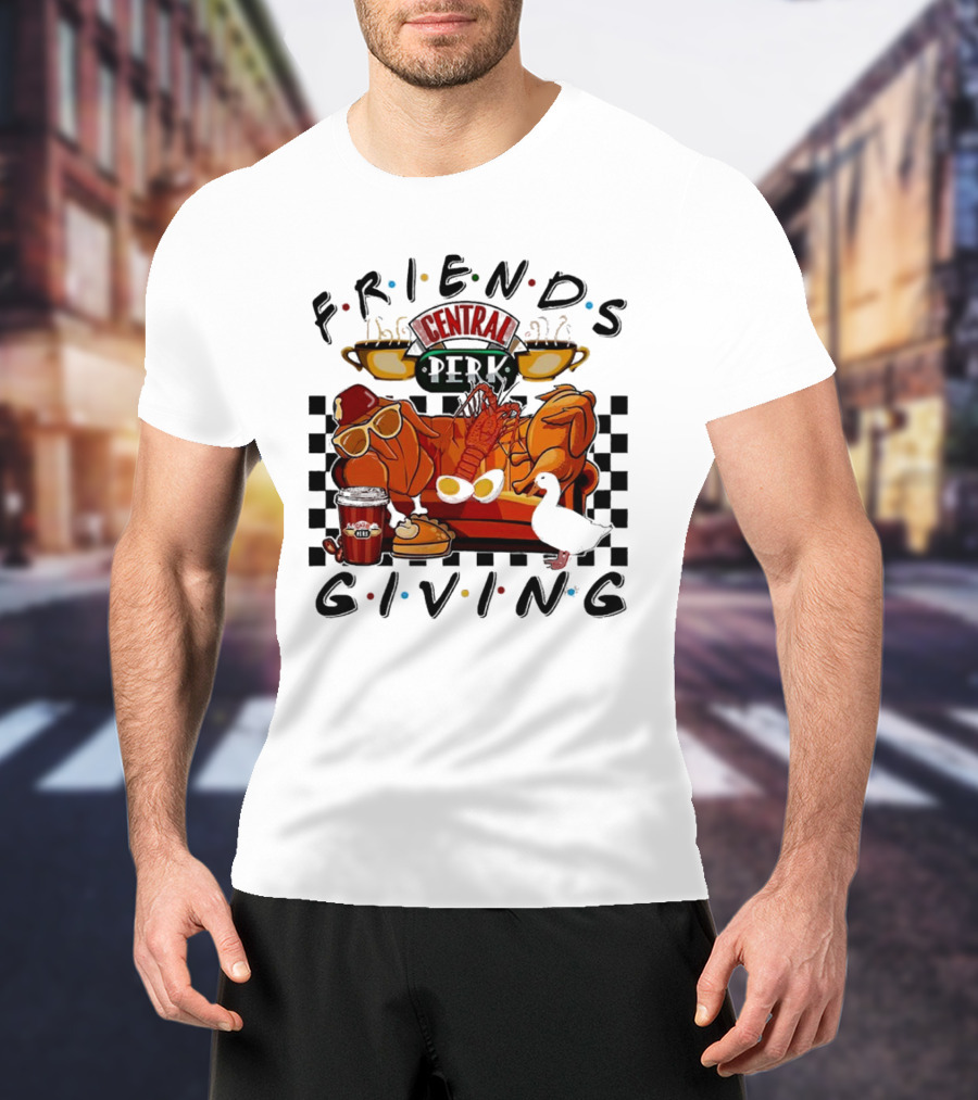 Friends Central Perk Thanksgiving Couch Scene T-Shirt
