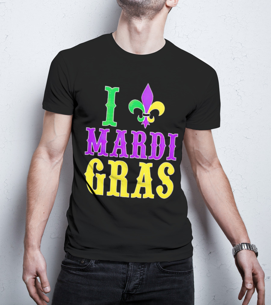 I ❤️ Mardi Gras Fleur-de-Lis T-Shirt