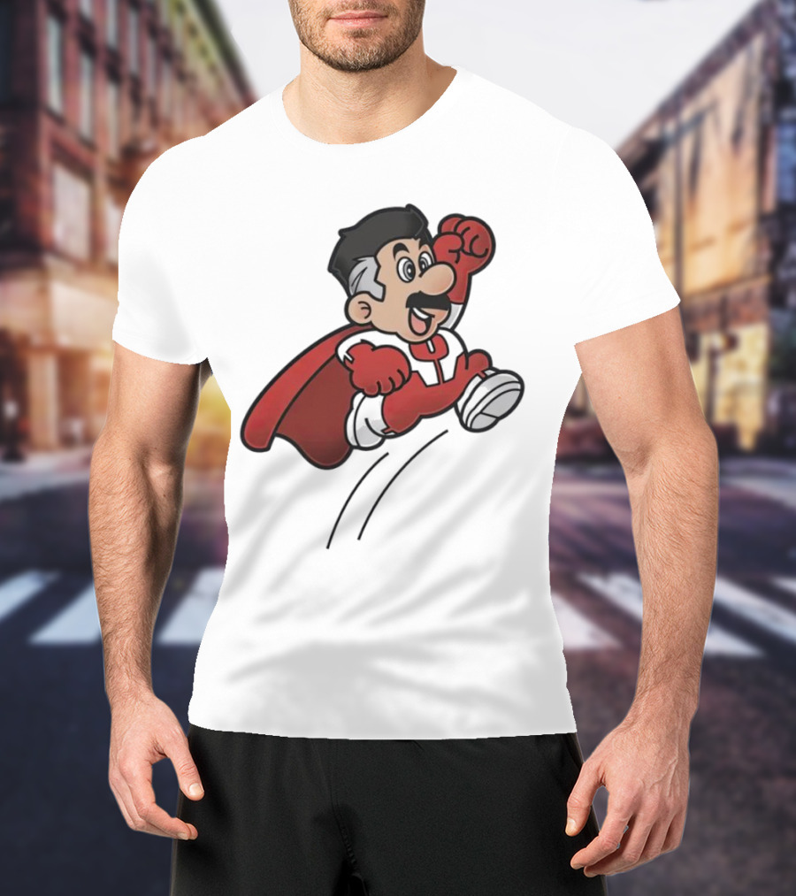 Omni Mario Superhero Jumping Manoeuver T-Shirt