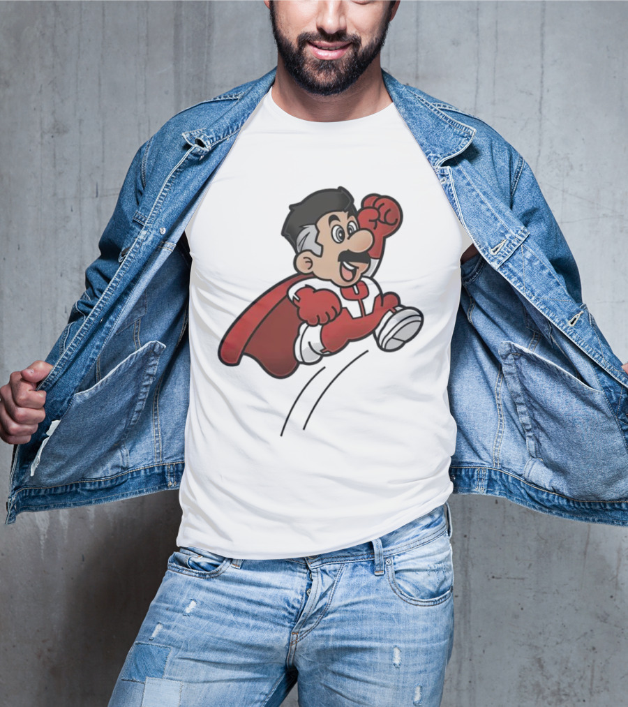 Omni Mario Superhero Jumping Manoeuver T-Shirt