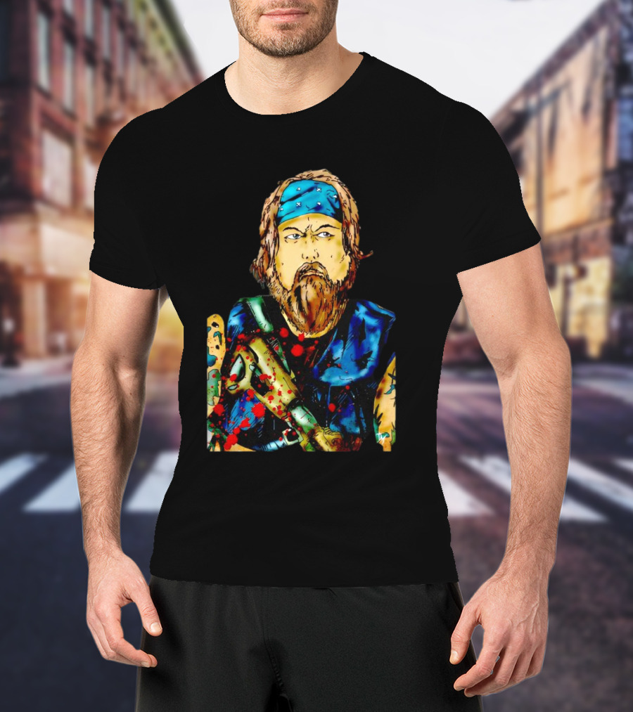 Savior TKO TKO Artist Print Bearded Bandana Warrior T-Shirt