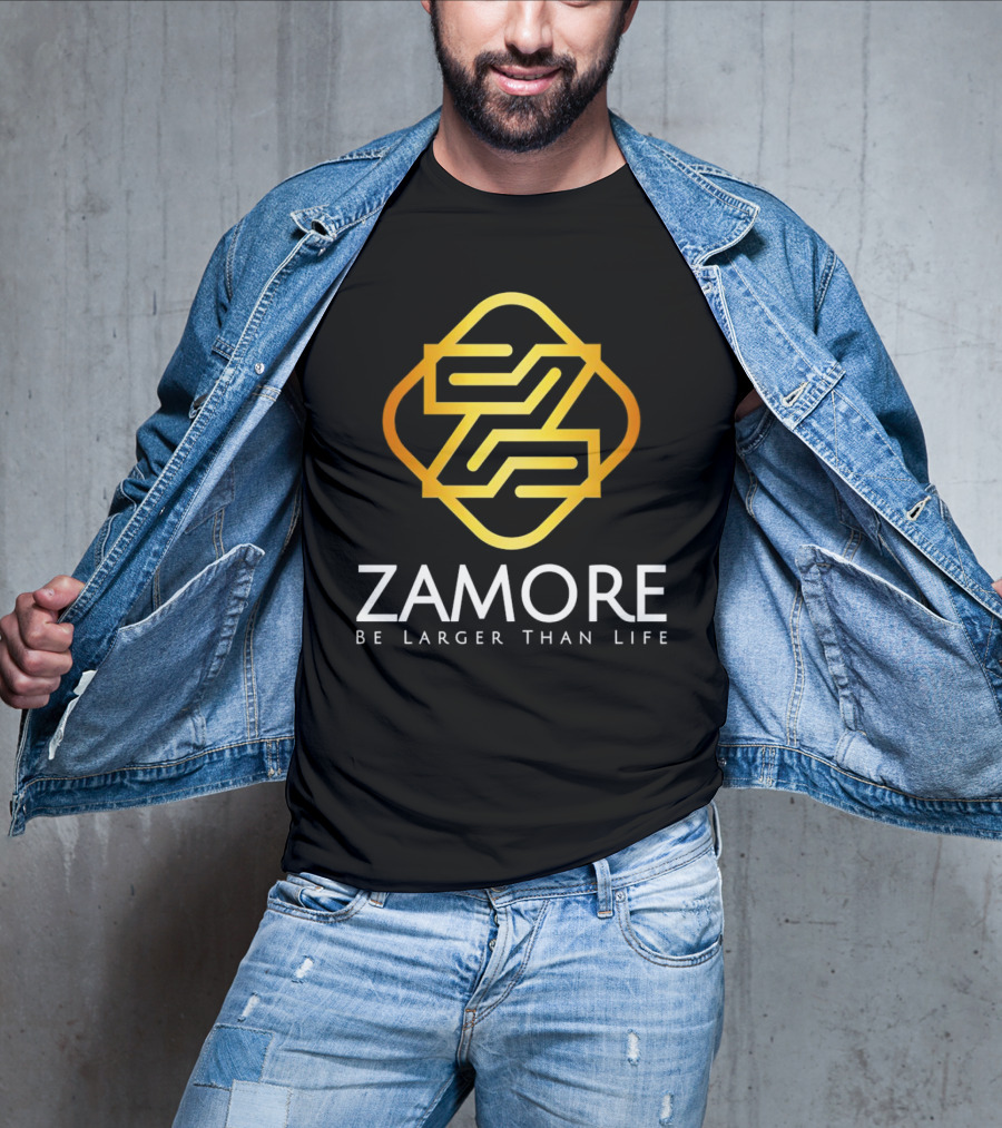 Zamore Be Larger Than Life Gold Geometric T-Shirt