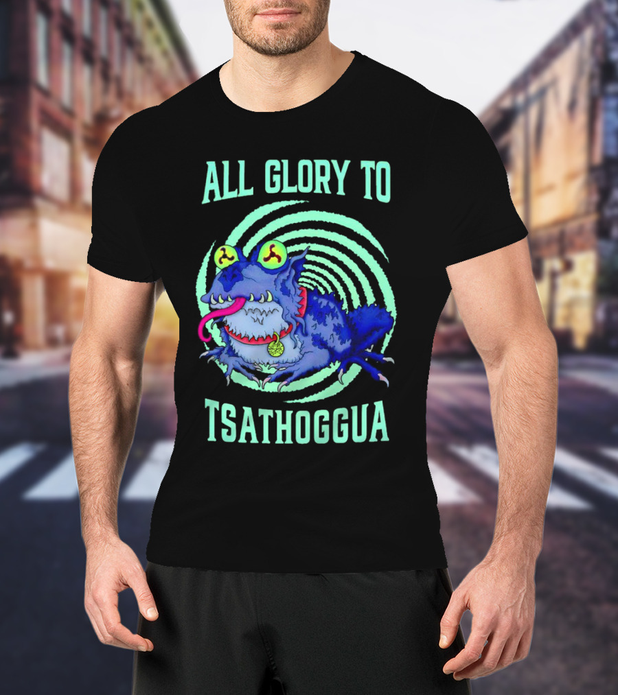 All Glory To Tsathoggua Spiral Eyed Creature T-Shirt