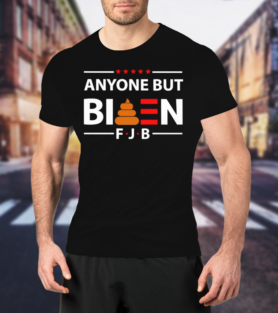 ANYONE BUT BIDEN FJB ANTI-BIDEN POOP EMOJI T-Shirt