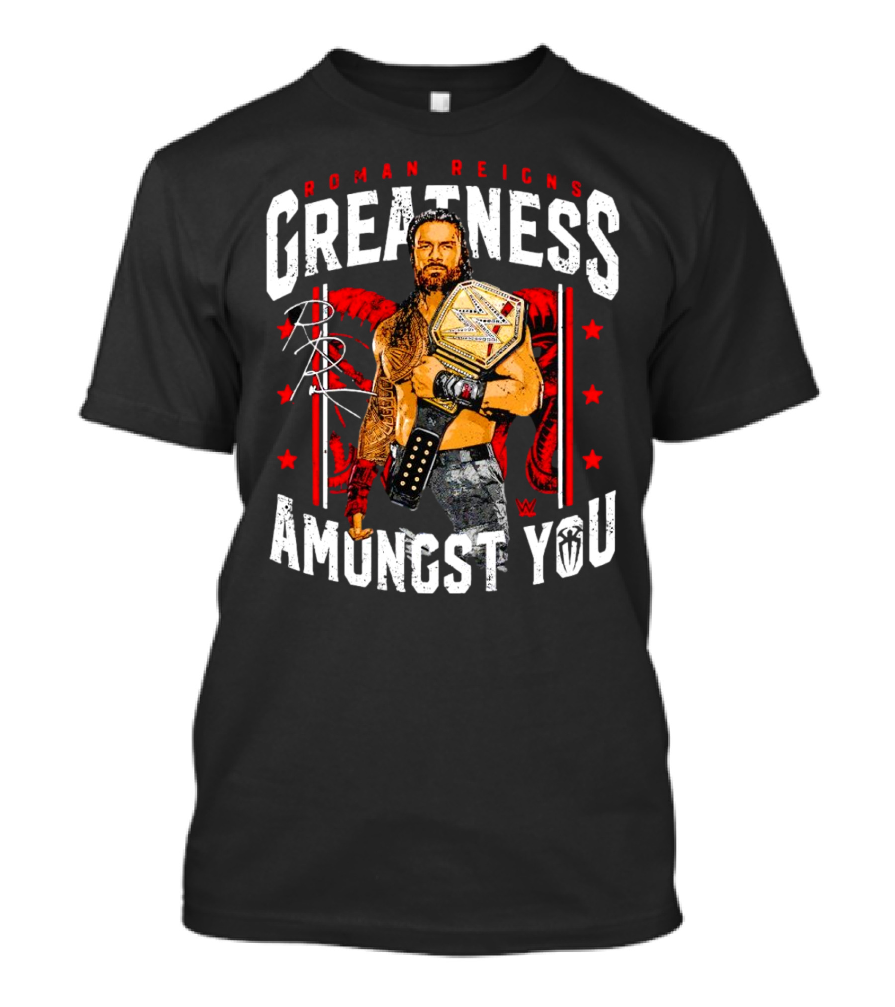 Roman Reigns Greatness Amongst You WWE Championship Signature T-Shirt