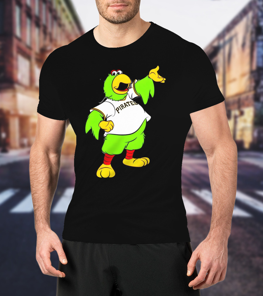 Pittsburgh Pirates Parrot Mascot Cheerful T-Shirt