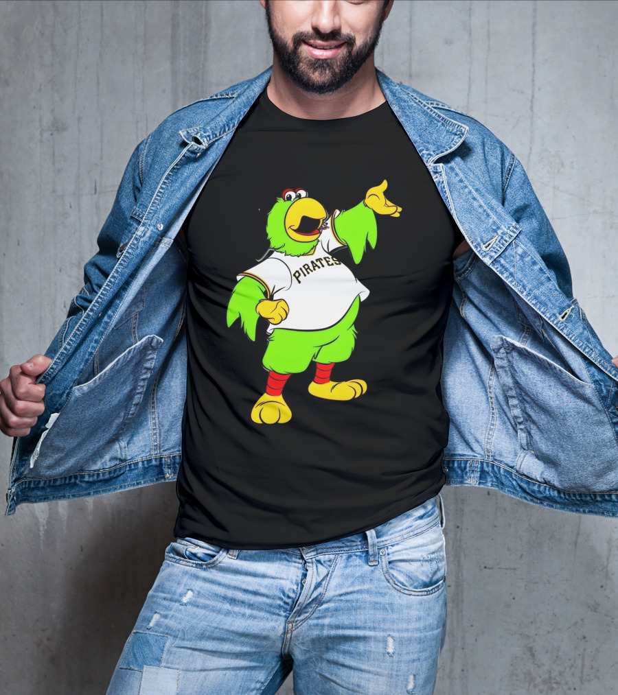 Pittsburgh Pirates Parrot Mascot Cheerful T-Shirt