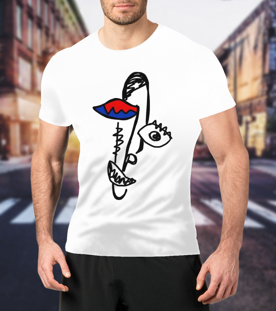 Beyond Graf’s Latest Abstract Picasso Face Disconnected Lines And Shapes T-Shirt
