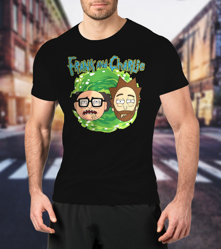 Frank And Charlie Rick And Morty Portal Faces T-Shirt