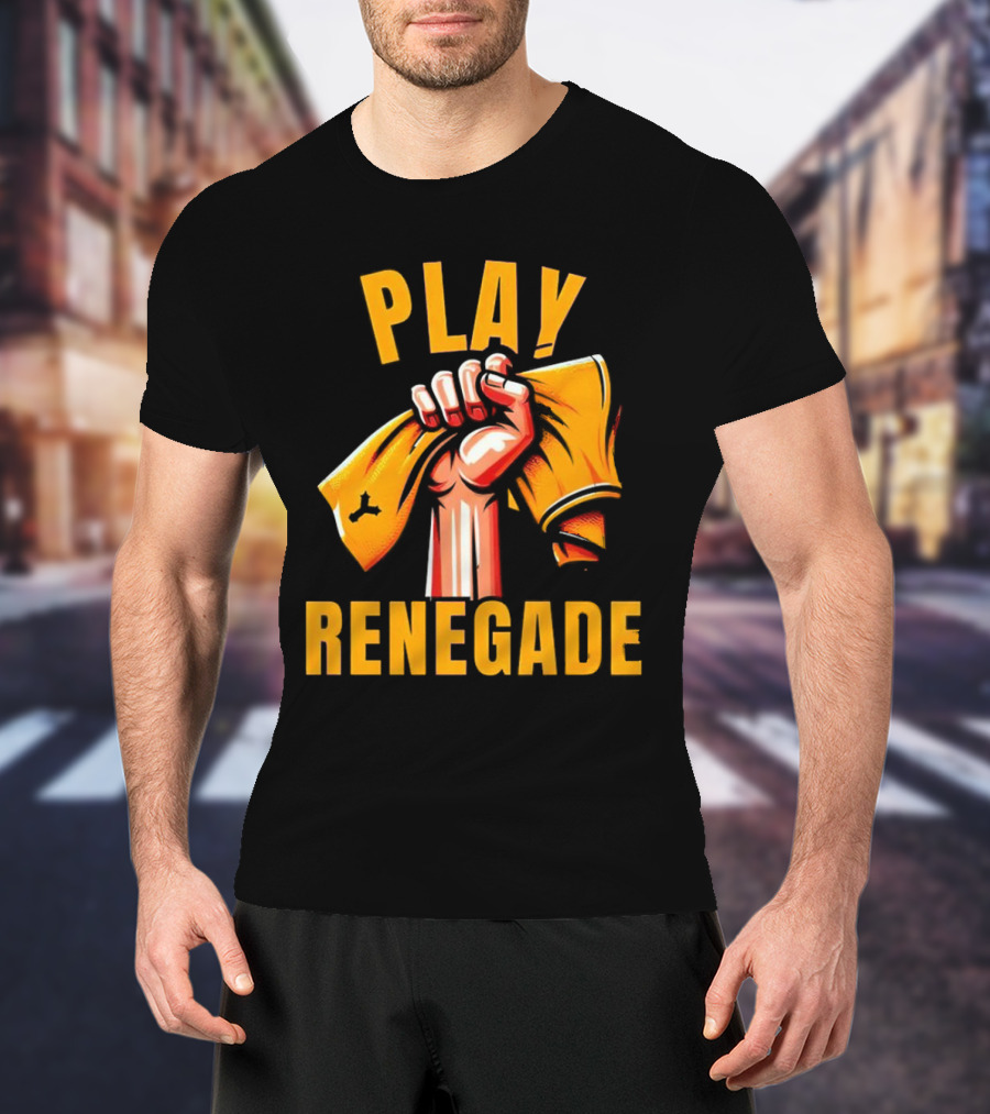 Play Renegade Hand Holding Yellow Towel T-Shirt