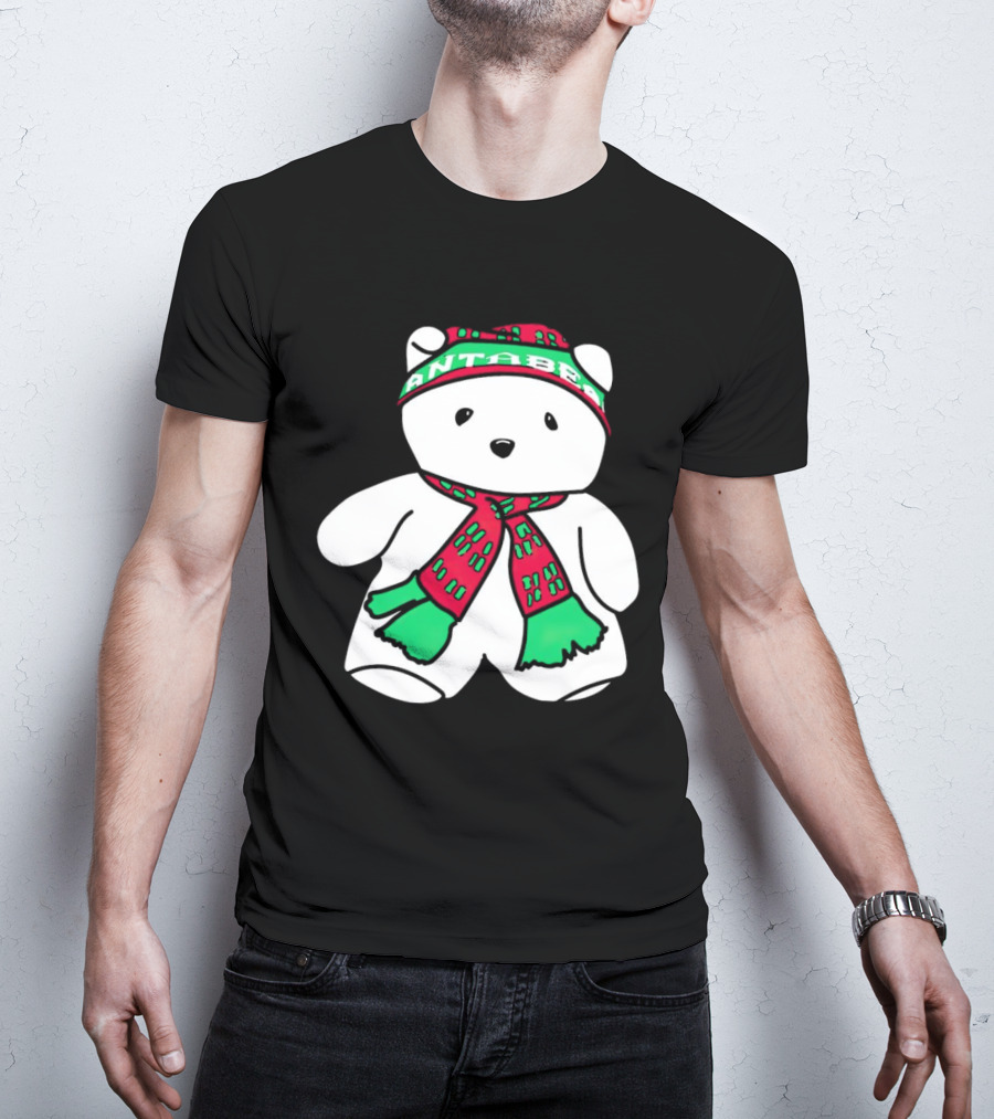 Santa Bear Minnesota Christmas Festive Holiday Teddy T-Shirt