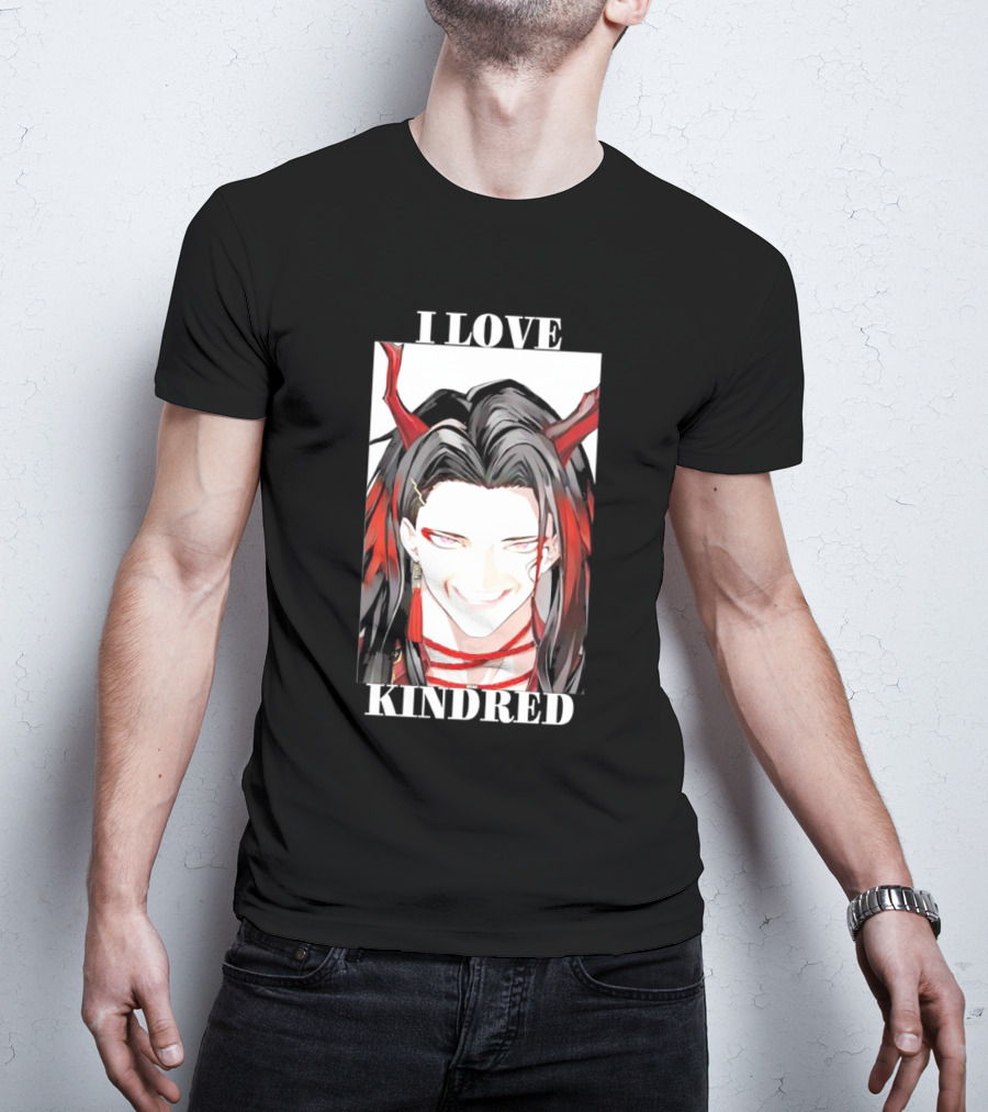 Vox Akuma I Love Kindred Red Horns Anime Character T-Shirt