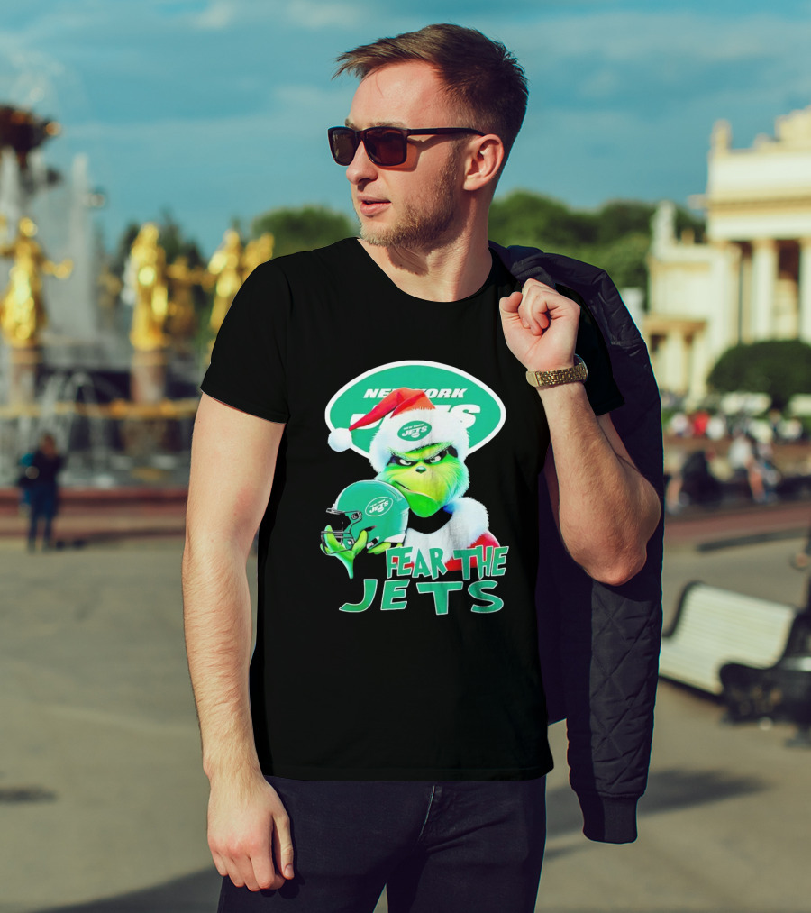 New York Jets Grinch Fear The Jets Christmas T-Shirt