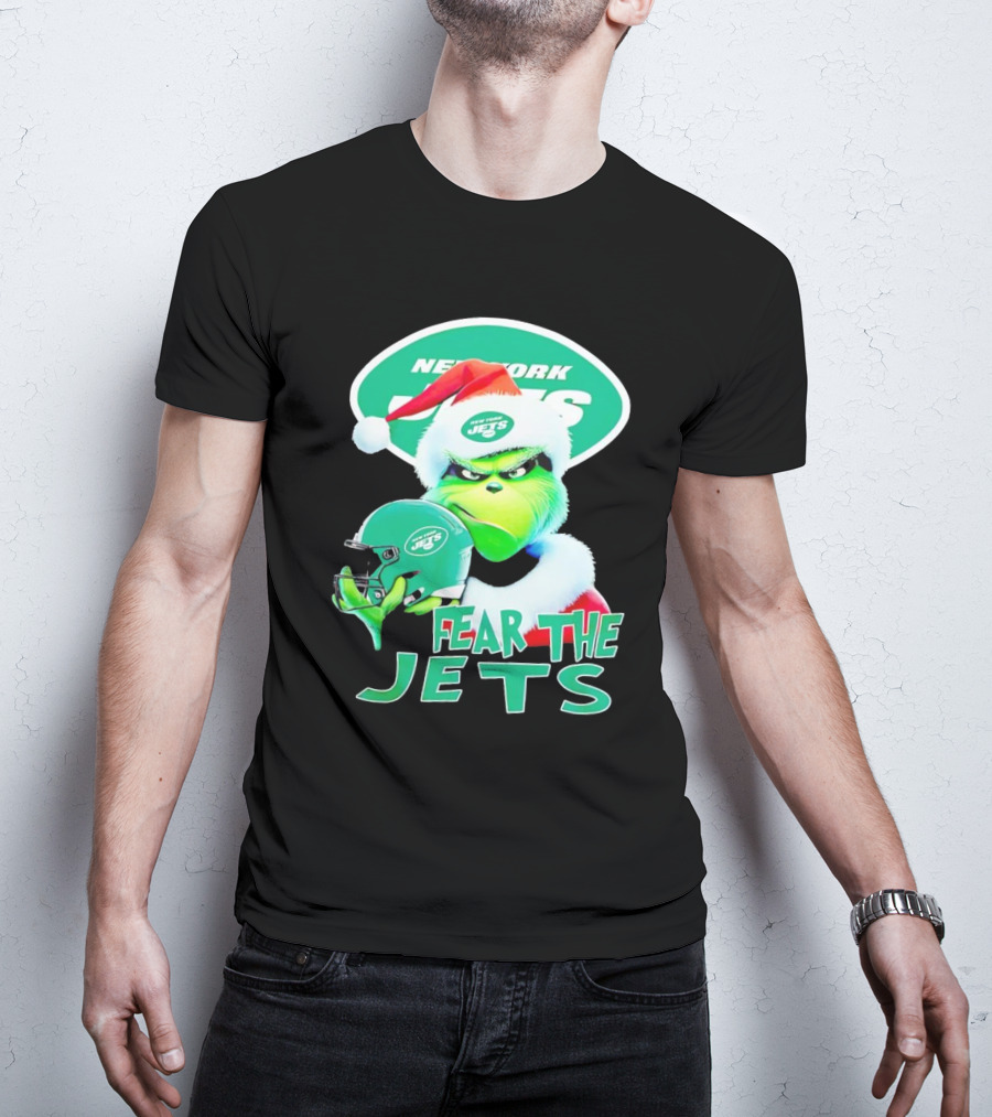 New York Jets Grinch Fear The Jets Christmas T-Shirt