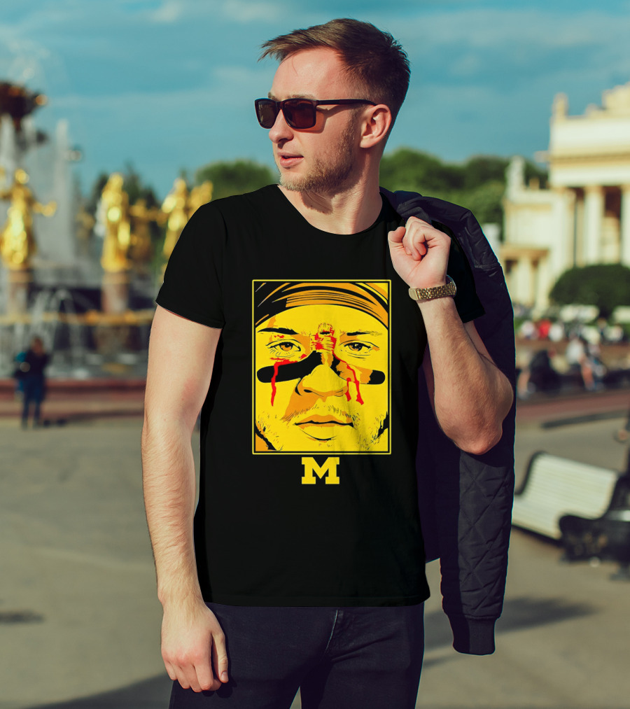 Blake Corum Game Face Michigan Wolverines Football Yellow M T-Shirt