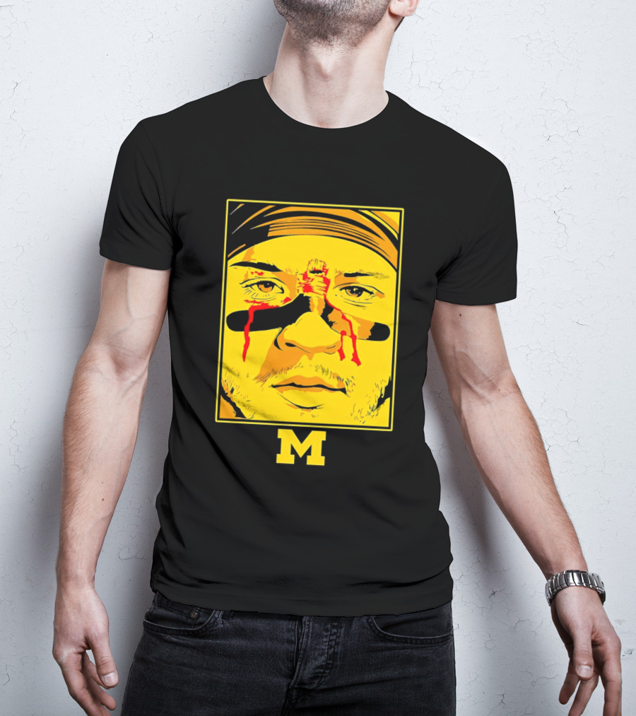 Blake Corum Game Face Michigan Wolverines Football Yellow M T-Shirt
