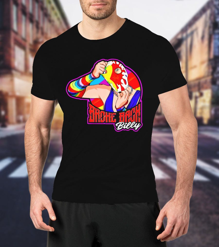 Broke Back Billy Colorful Wrestling Mask T-Shirt