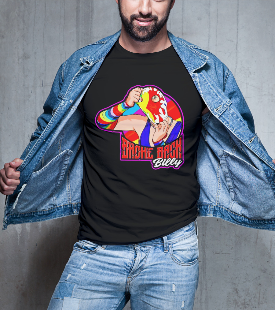 Broke Back Billy Colorful Wrestling Mask T-Shirt