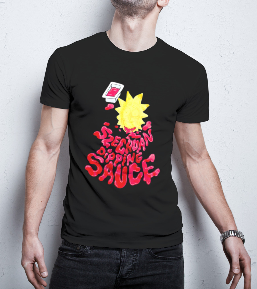 Rick And Morty Szechuan Dipping Sauce Melting Face T-Shirt
