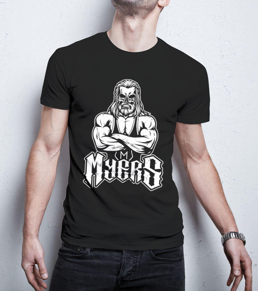 Brian Myers Fka Curt Hawkins Skull Crossed Arms Tattooed Madison Morgan T-Shirt