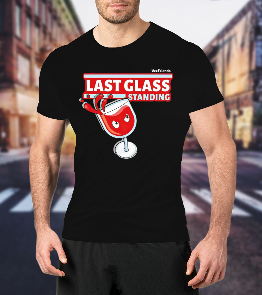 VeeFriends Last Glass Standing Wine Glass Character T-Shirt