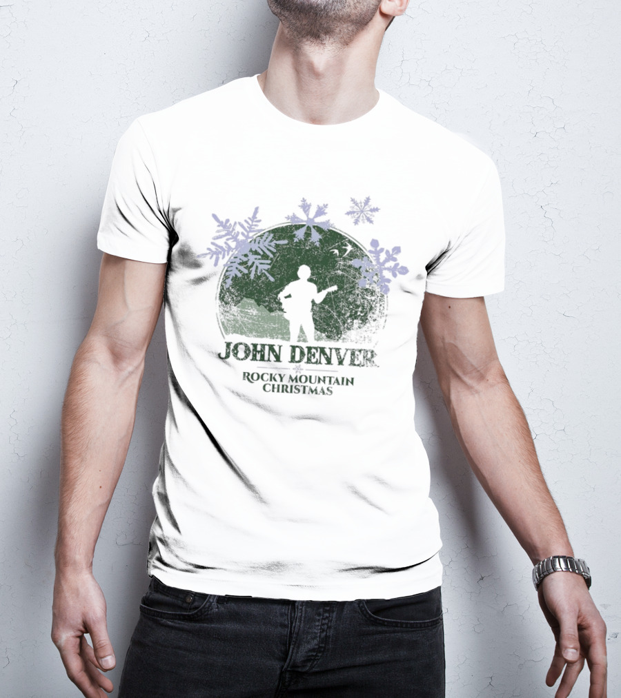 John Denver Rocky Mountain Christmas Snowflake T-Shirt