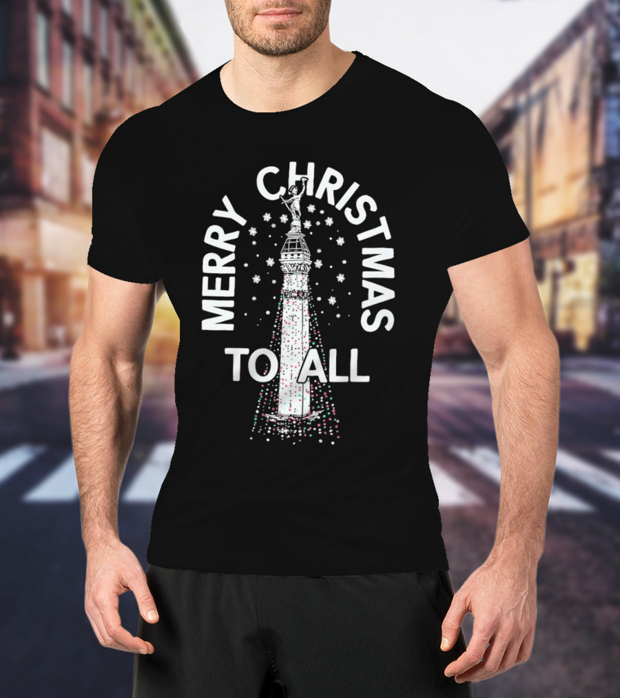 Merry Christmas To All Lights Monument T-Shirt