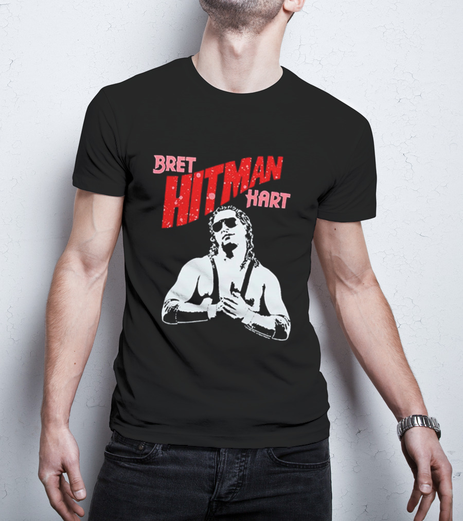 Bret Hitman Hart Wrestling Iconic T-Shirt