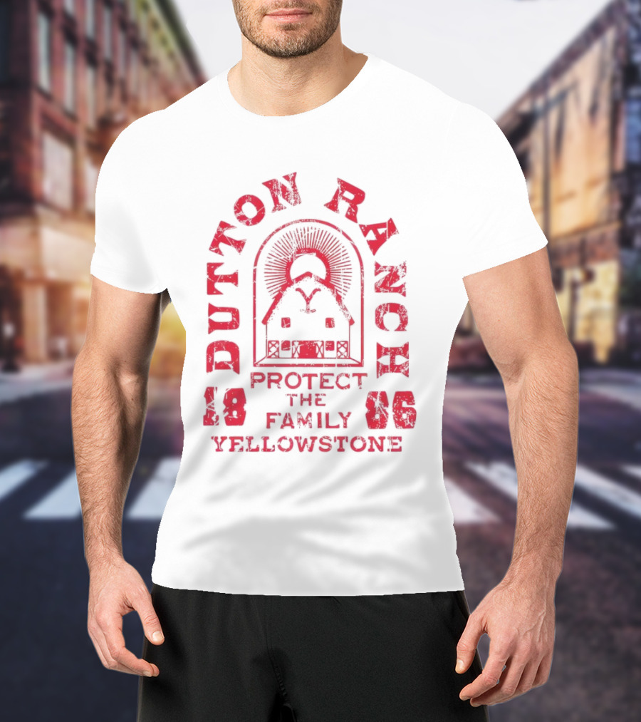 Yellowstone Dutton Ranch Protect The Family 1886 T-Shirt