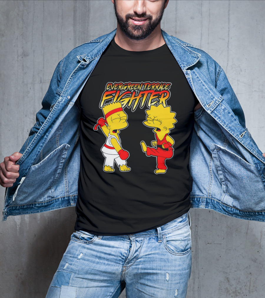 Evergreen Terrace Fighter The Simpsons Street Fighter Crossover T-Shirt