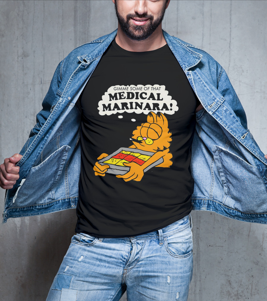 Garfield Gimme Some Of That Medical Marinara With Lasagna T-Shirt