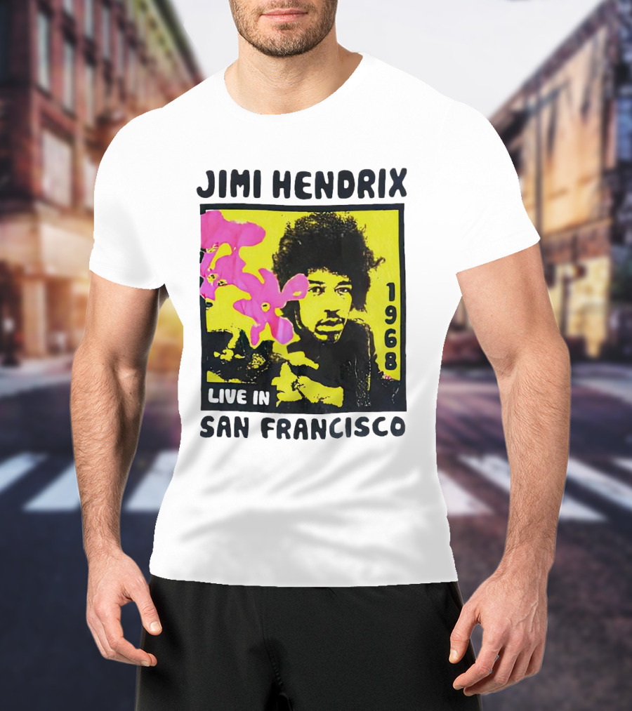 Jimi Hendrix Live In San Francisco 1968 T-Shirt