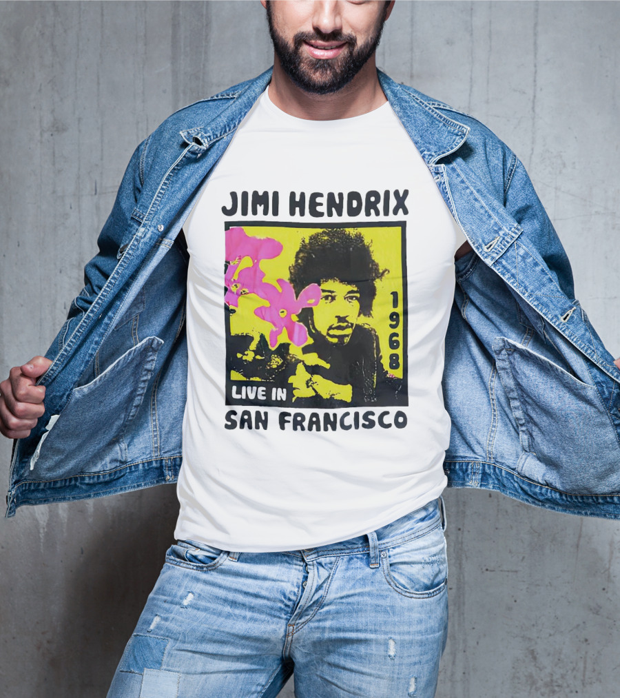 Jimi Hendrix Live In San Francisco 1968 T-Shirt